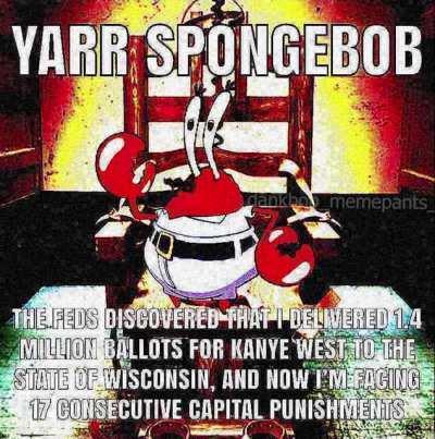 Mr Krabs votes for Kanye