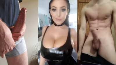 Angela White bouncing around in latex