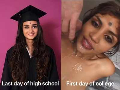 Aakrita couldn’t wait to go to college so she could finally become a BWC slut