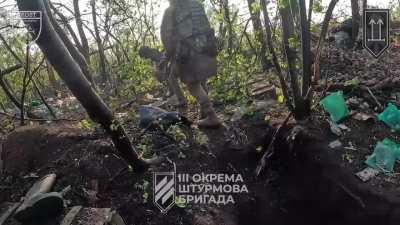 Clearing Russian positions in the area of ​​the village of Terny from the first person of a Ukrainian military man