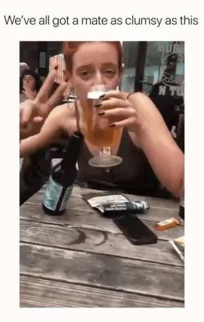 WCGW trying to be cool with a beer.