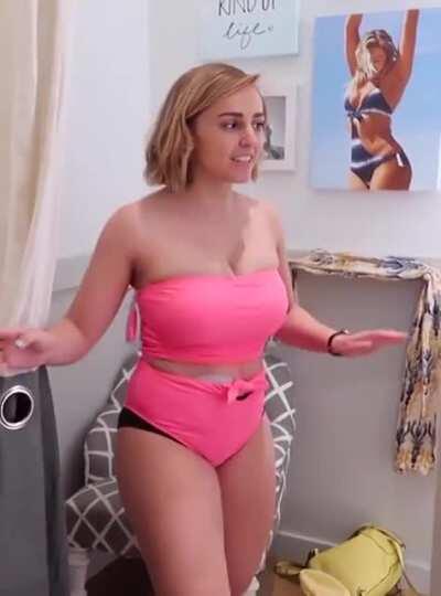 Hannah trying on a bikini, never gets old!