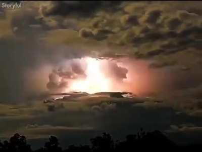 Lightning storm fast motion