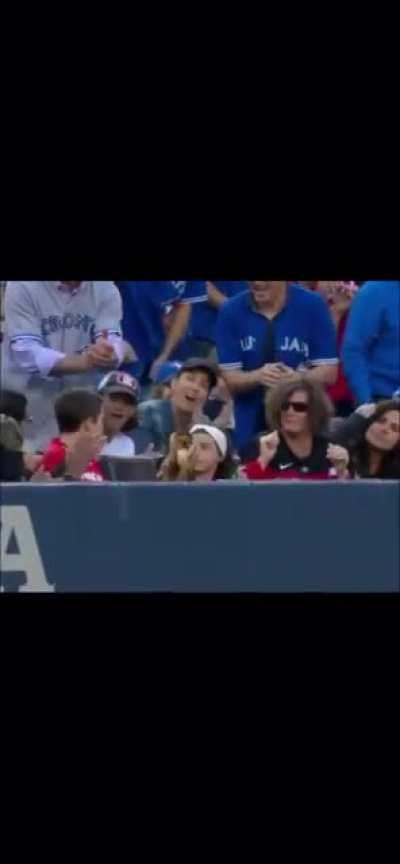 Little swift kid saves girl from rogue baseball!