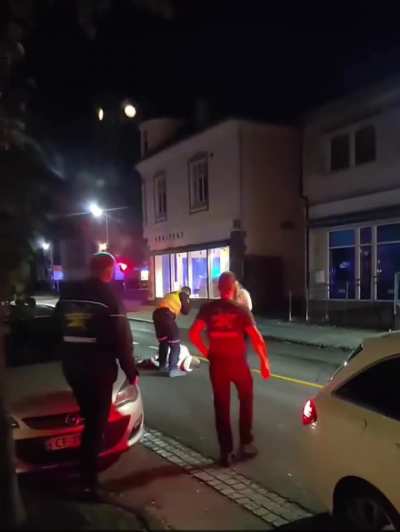 Person falls out of police car in Norway