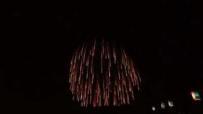 One of the largest fireworks ever launched in Japan, a 48