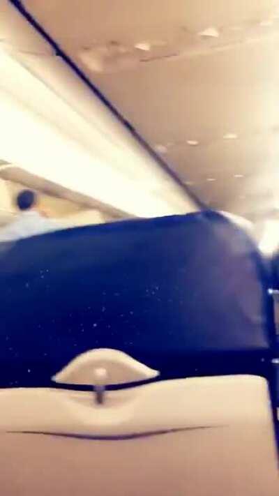 Tits out on the plane