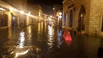 Venice - Jounieh Branch. Video showing streets of Jounieh flooded because of yesterday's rain