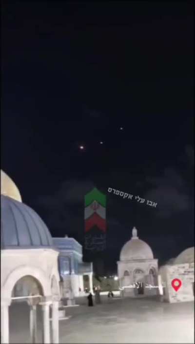 Iranian attack on Israel as seen from Al Aqsa mosque