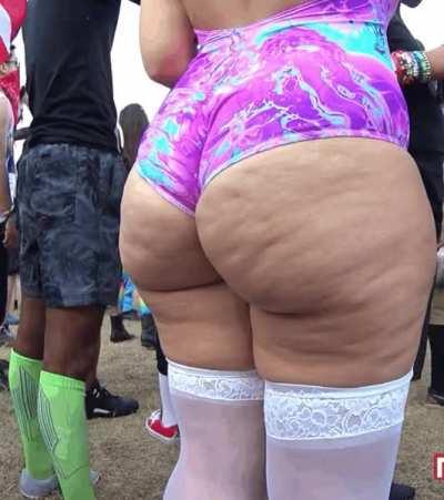 Woman Moving Her Cellulite Body