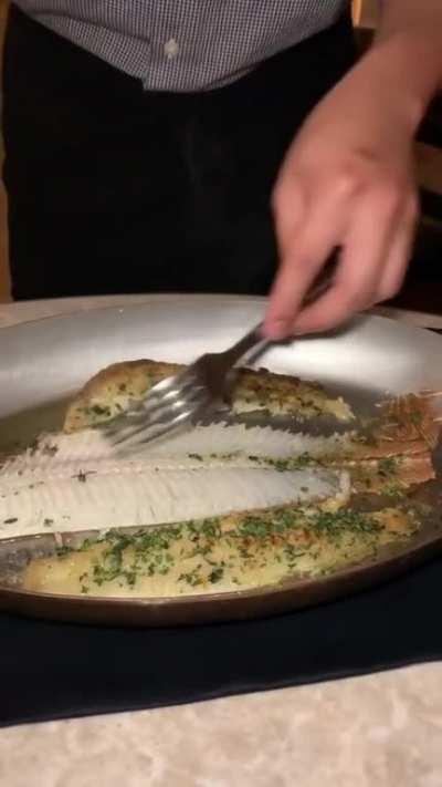 Dover Sole Meuniere, prepared tableside