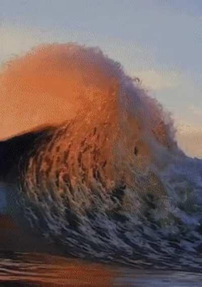 These two waves colliding with each other.