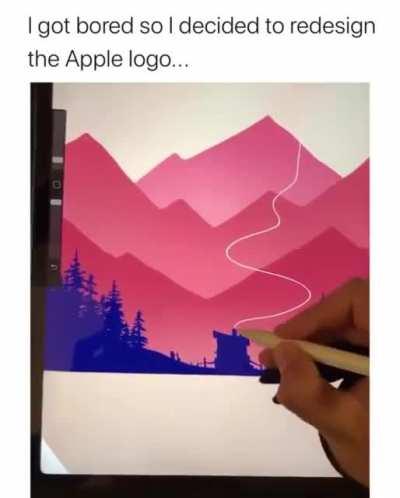 Editing the Apple logo.