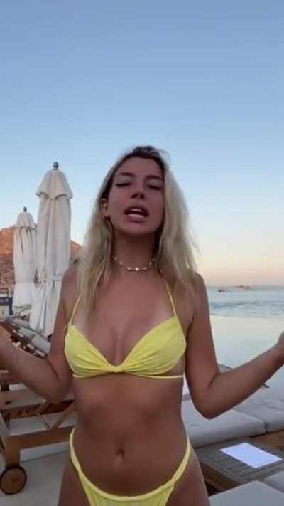 Tight Yellow Thong Bikini