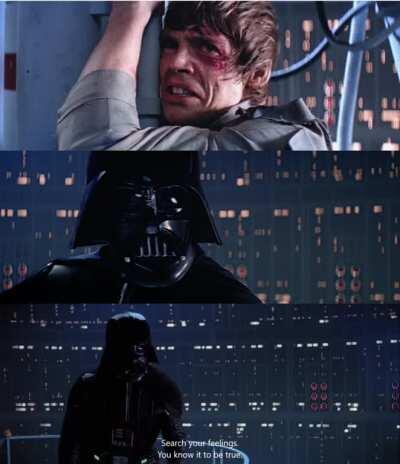 Vader-Luke video meme template with no spoilers. Enjoy.