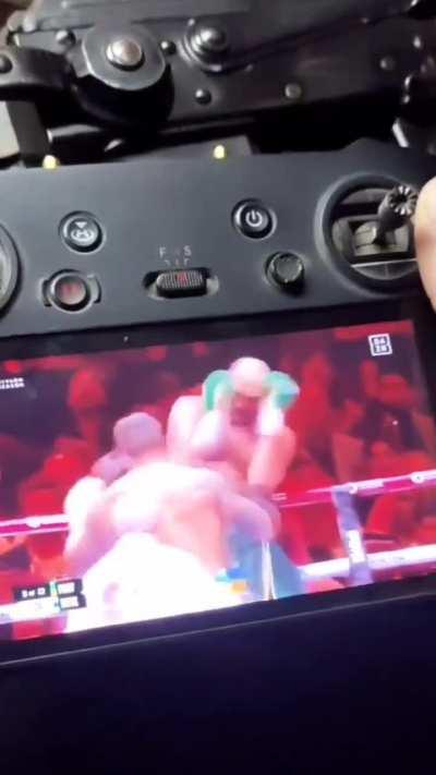 A Ukrainian soldier watching a fight of Usyk vs. Fury. The outcome of this fight definitely gave some morale boost for our defenders