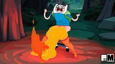 Finn fucks Flame Princess without protection (FenixMan121) [Adventure Time]