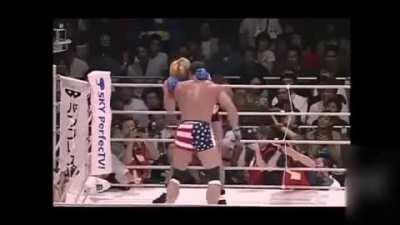 This is still probably one of the best MMA fights to have ever happened, Don Frye VS Yoshihiro Takayama. Just 2 dudes beating the brakes off of each other, Action-packed from the beginning to the end!