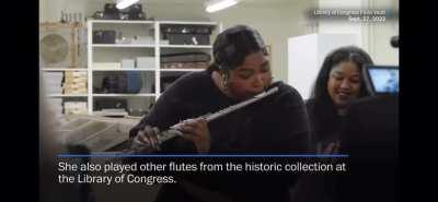 The Lizzo crystal flute performance that has offended Republicans apparently. The flute was made in the 1800s for President James Madison