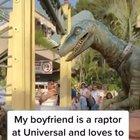 This is the perfect job. Her boyfriend works as a Raptor and loves to find her in the crowd and say hi.