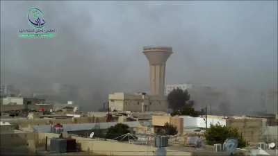 Five videos that shows bombardements of Darayya, Syria.