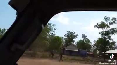 Tribal warfare between Aboriginals in Numbulwar, Northern Territory in Australia featuring spear throwing