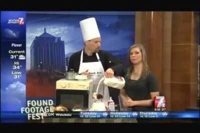 This dude pretending to be an actual chef on multiple news stations