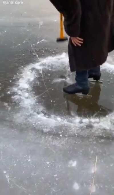 Cut a hole in the ice WCGW