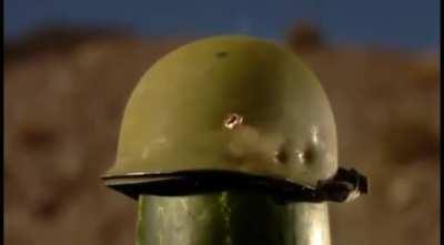 Helmet being shot in Slo-mo.