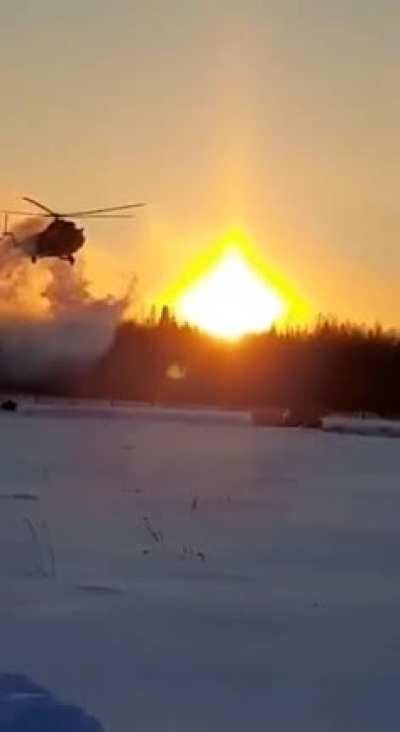 Mi-8 landing at -46°C