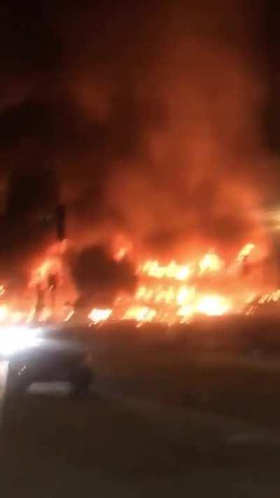 Massive fire at a Walmart in Minneapolis amid ongoing protests