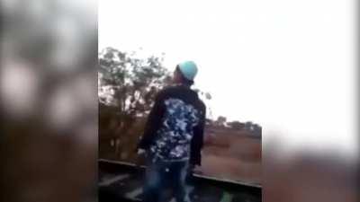 Kids Play On Train Tracks, Teenager Get Hit By Train