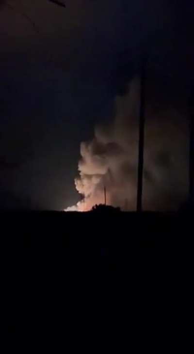 Strike by a Ukrainian locally produced R-360 Neptun missile destroying an ammunition stockpile in the Ostrozhsky district of Russia's Voronezh region, August 24, 2024 [50.80389,39.01350]