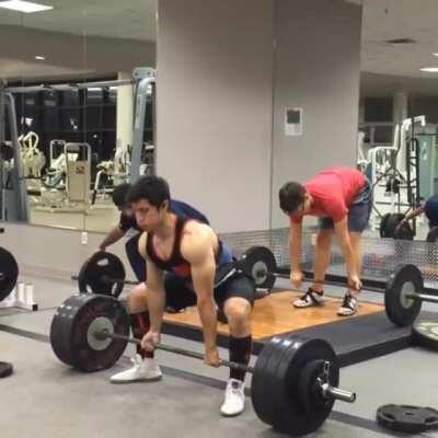 Form-Check Request - Deadlift (I'm the guy in the red shirt)