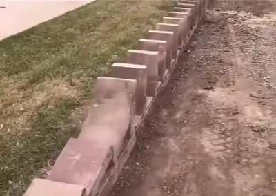 How this wall is laid. Wait till the end.