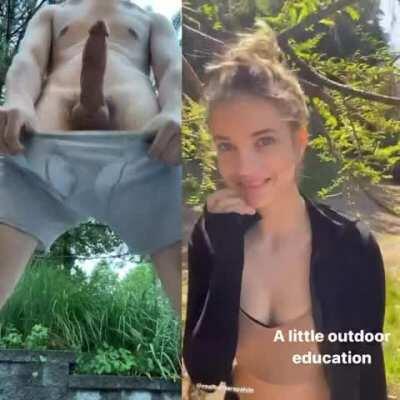 Barbara Palvin outdoor babecock