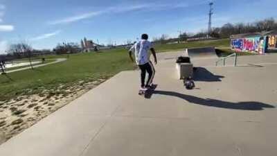 46” Longboard at the Skatepark 😉