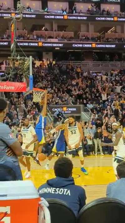 Video I took of Wiggins' dunk over KAT