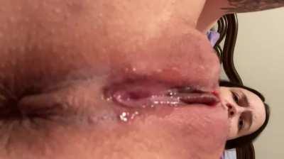 My juicy pussy has that post orgasm glow! ;)