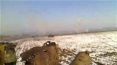 Mechanized assault to break out from Debaltseve - February 2015, Donbas Combate Footage