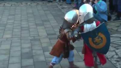 Little Knights Fight Duel at the Park.