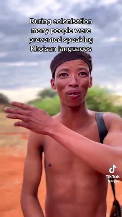 the hunter-gatherer San people speaking