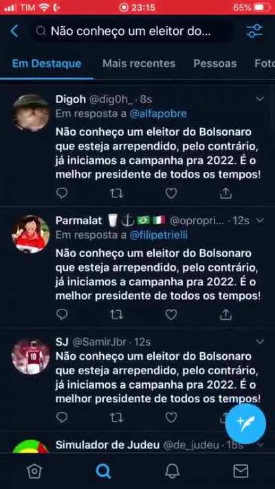 Vejam os bots do Carluxo em ação ao vivo