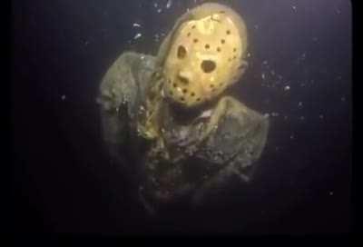 Someone dropped a statue of Jason Voorhees at the bottom of Crystal Lake, Minnesota (one of the most popular diving spots around)