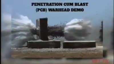 footage of India's Penetration Cum Blast warhead ( yes it's a real name given by Indian government)