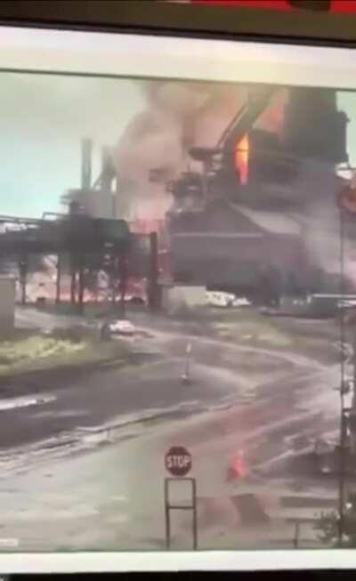 Blast Furnace Explosion at the ArcelorMittal steel plant in Burns Harbor Indiana 7/16/2020