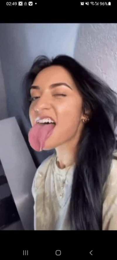 Would u lick all the saliva off maggie castillos sexy tongue?