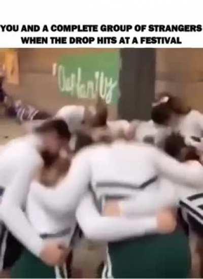 [Meme] When the drop hits at an EDM festival