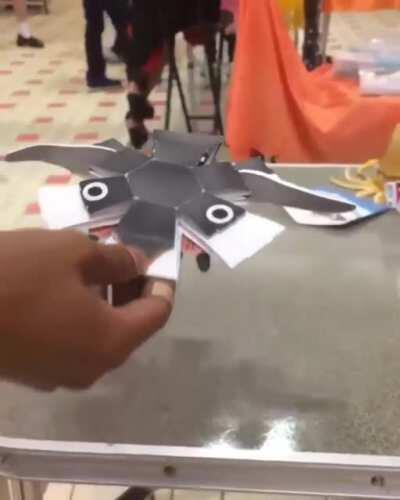 This penguin toy made out of paper