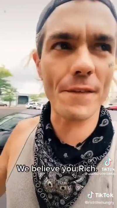 @RICHTHEHUNGRY The deleted video of him harassing his girlfriend sailor trying to break in her van to get a hug mad because she wanted to visit her daughter and said she made a video and everyone would believe her because she's a girl, video never found.T